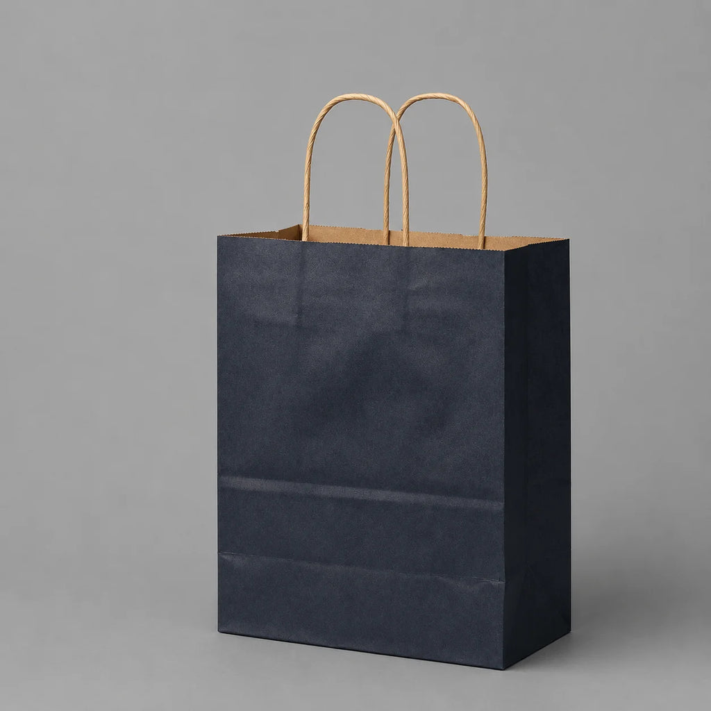 Wholesale kraft paper bags with Handle Custom Logo Cosmetic Clothing Packaging Bags Grocery Shopping Bags Gift Bags