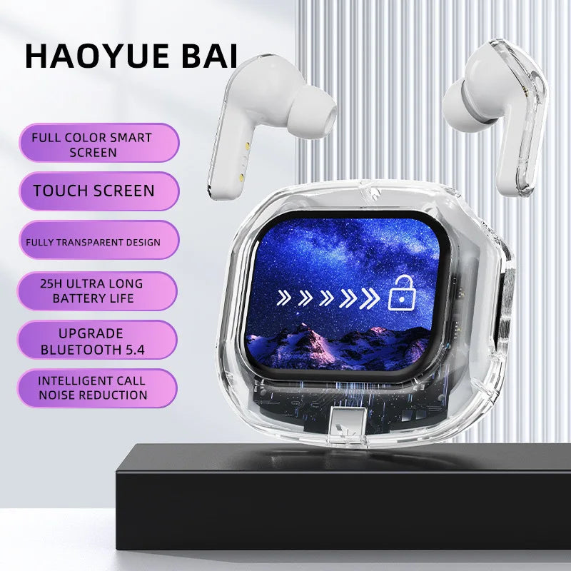 TWS Bluetooth Headphones with Multifunction Touch Screen Smart Wireless Bluetooth Earphone HiFi Audio Quality Business Earbud