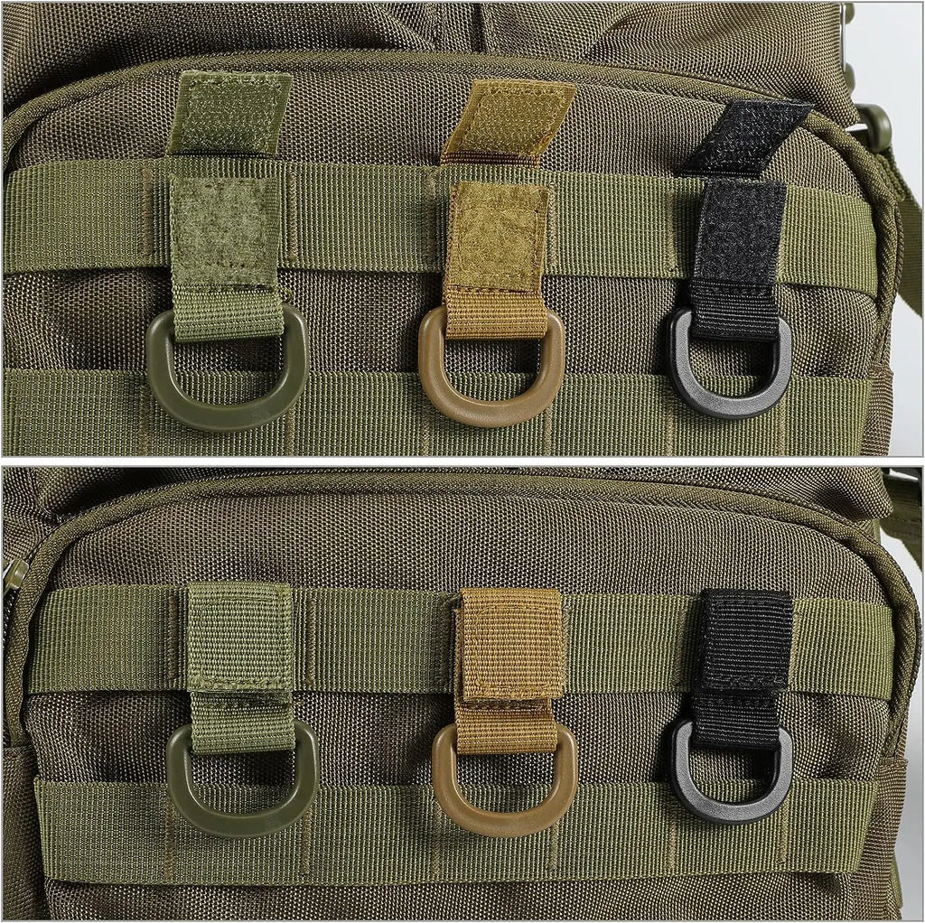 OPHIDIAN  D-Ring Clip Strap Hook and Loop Backpack Accessory Water Bottle Keychain Adapter Molle Webbing Attachment Strap