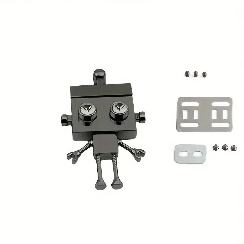 1pc Robot Shape Metal Bag Lock DIY Push Button Purse Lock Hardware Accessories