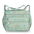 Stylish Metallic Print Crossbody Bag Waterproof Oxford Nylon Multi-Pocket Messenger Women for Travel Work Gym Waist Fanny Pack