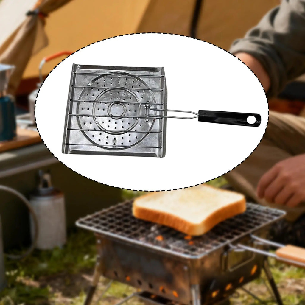 Camp Cookware Stovetop Toaster Grilling Bread Toast Rack Portable Kitchen Tray for Hiking Cooking