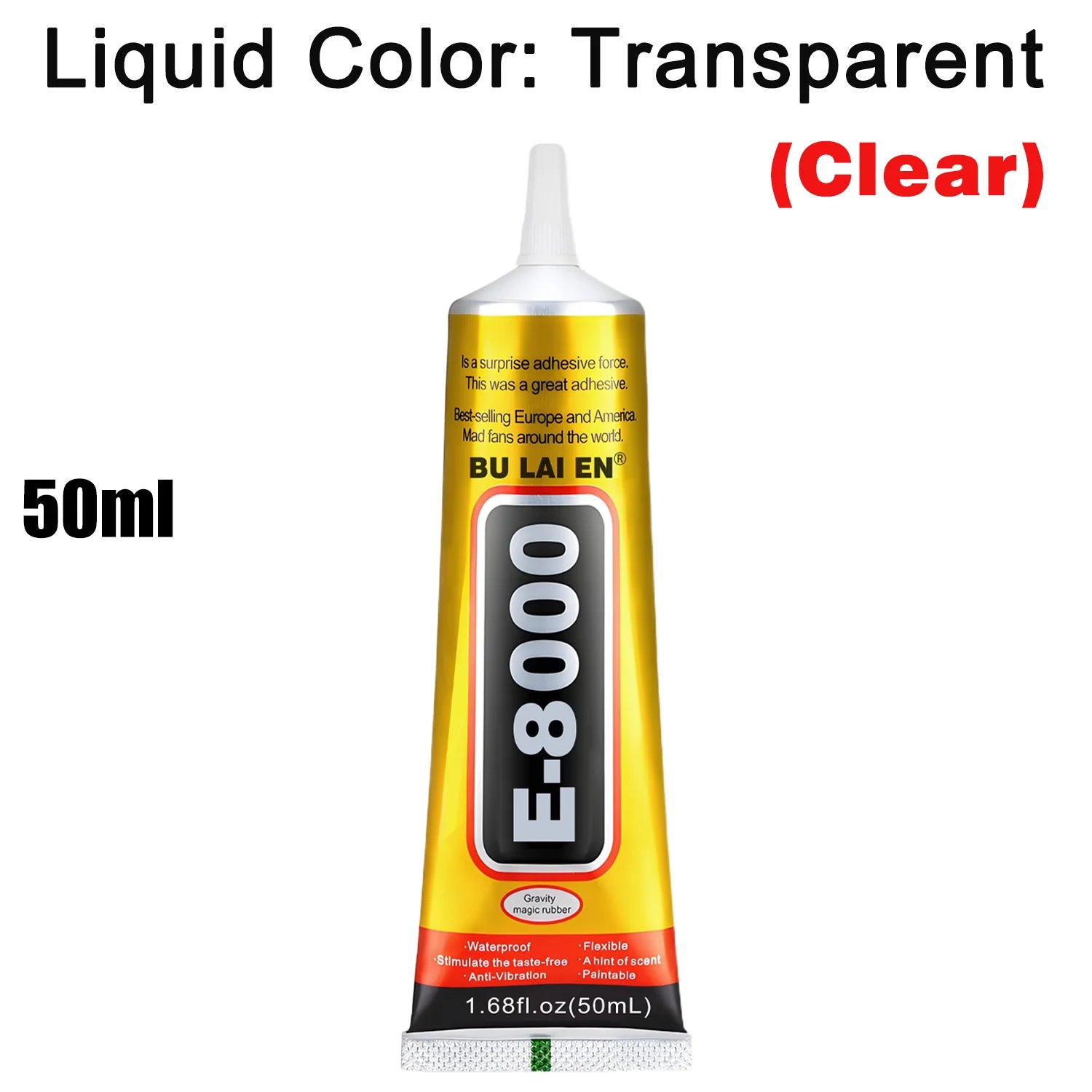 E8000 Phones Screen Glue, Semi Fluid Iransparent Adhesive Glue Precision Craft Repair for Phone Screen Replacements DIY Jewelry