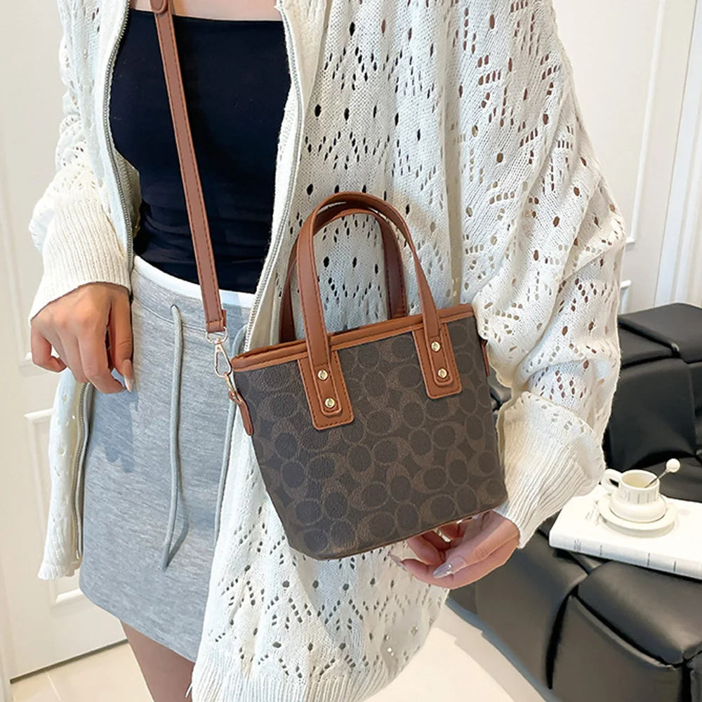 Fashion Texture Trendy Bag for Women 2025 Autumn New Fashion Crossbody Bag Korean Edition Instagram Handbag Bucket Bag