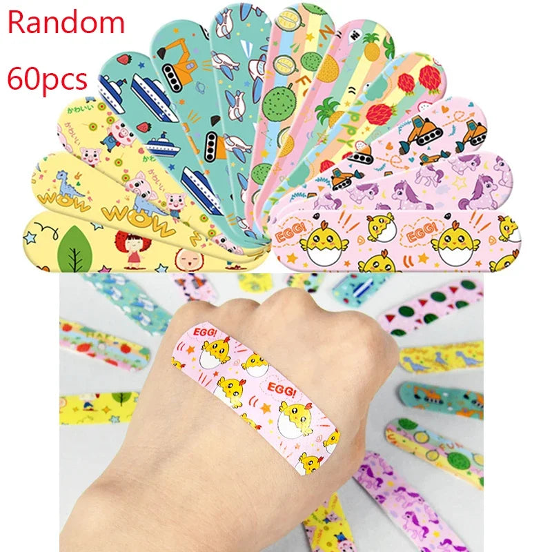 10-480Pcs Cartoon Animal Pattern Waterproof Hemostasis Kids Band Aid Stickers Adhesive Bandage Plasters for Children