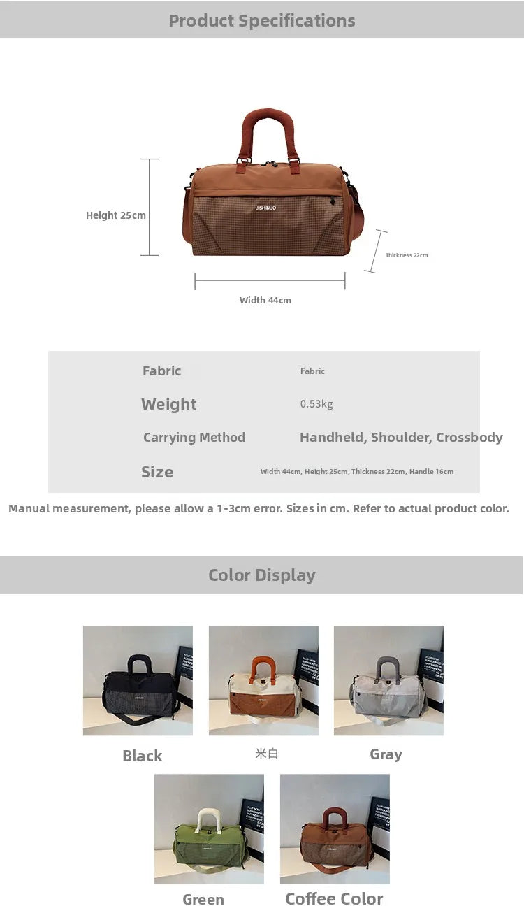 Ort Trip High Capaci Travel Bag Wet and Dry Separation Fitn Sports Bag Lightweight Handheld Crossbody Bag High Aesthet...