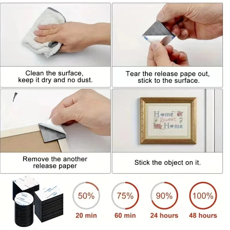 Strong Double-sided Tape Set Without Trace Thickened EVA Foam Adhesive Stickers Fixed Wall Sponge Adhesive Car Special Patches