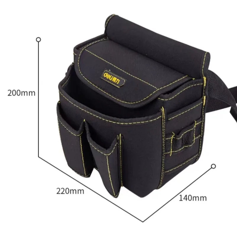 Deli Tools Storage Bag Multifunction Electrician Portable Toolbag Multi-Pocket Screwdriver Utility Kit Holder Tool Organizer
