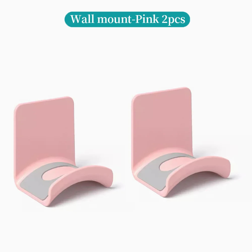 Universal Headphone Stand No Punching Plastic Wall Mount Hanger Under Desk Headset Rack Holder Support for Gaming Earphone