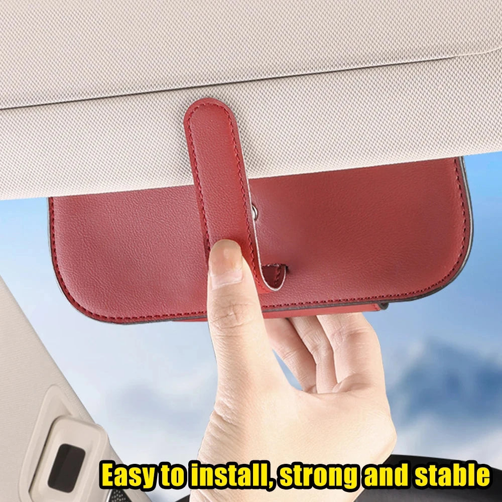 Magnetic Car Sunglasses Holder Case Universal Auto Sun Visor Glasses Box Clip Sunglasses Holder Fastener Eyeglasses Storage