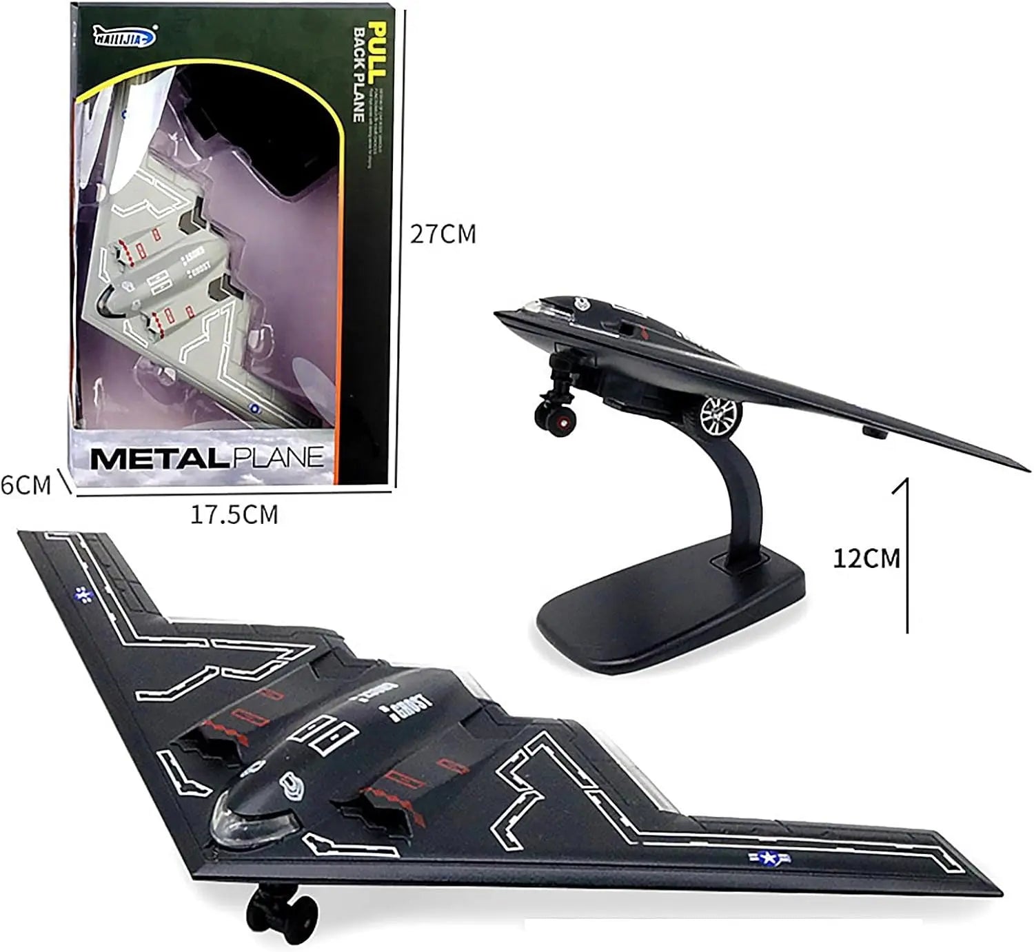 1/200 B-2A Metal Bomber Model Kits with Stand Stealth and Strategic Bomber Diecast Alloy Airplane Model Aircraft Collection
