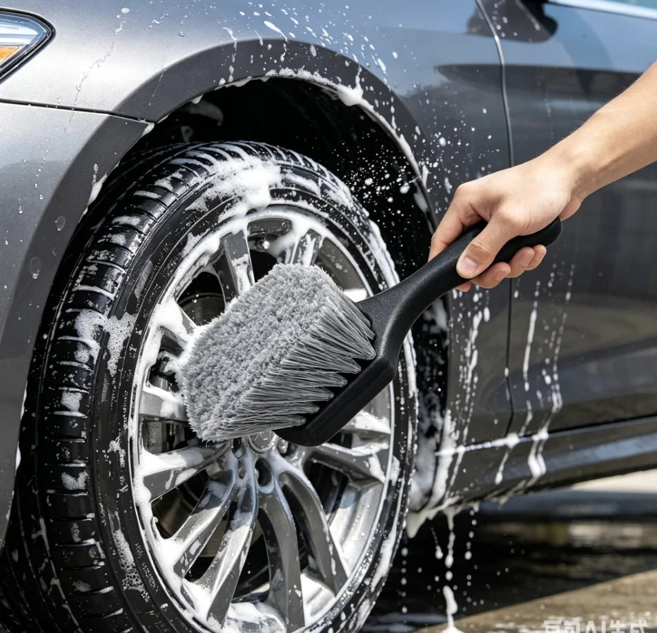 Car Universal  Tire Wheel Rim Cleaning  Brush Detailing Brushes Wash Towel Kit  Wheel Tire Cleaning  Accessories Set For Auto In