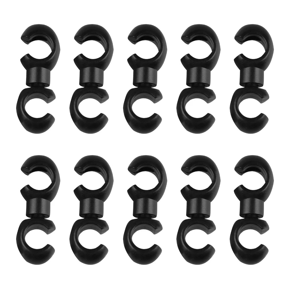 10pcs/set Bicycle Brake Gear Cable S Style Clips Lightweight Rotating Buckle Hose Guide Clasp Cycling Accessories