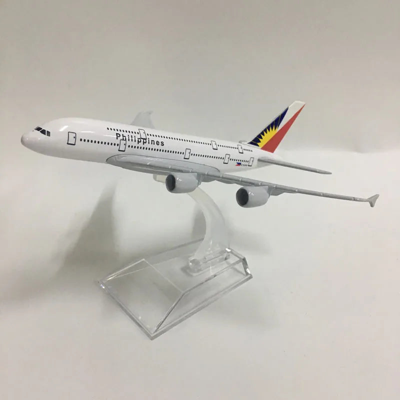 JASON TUTU 16cm Philippines Airbus A380 Airplane Model Airplane Diecast Metal 1/400 Scale Planes
