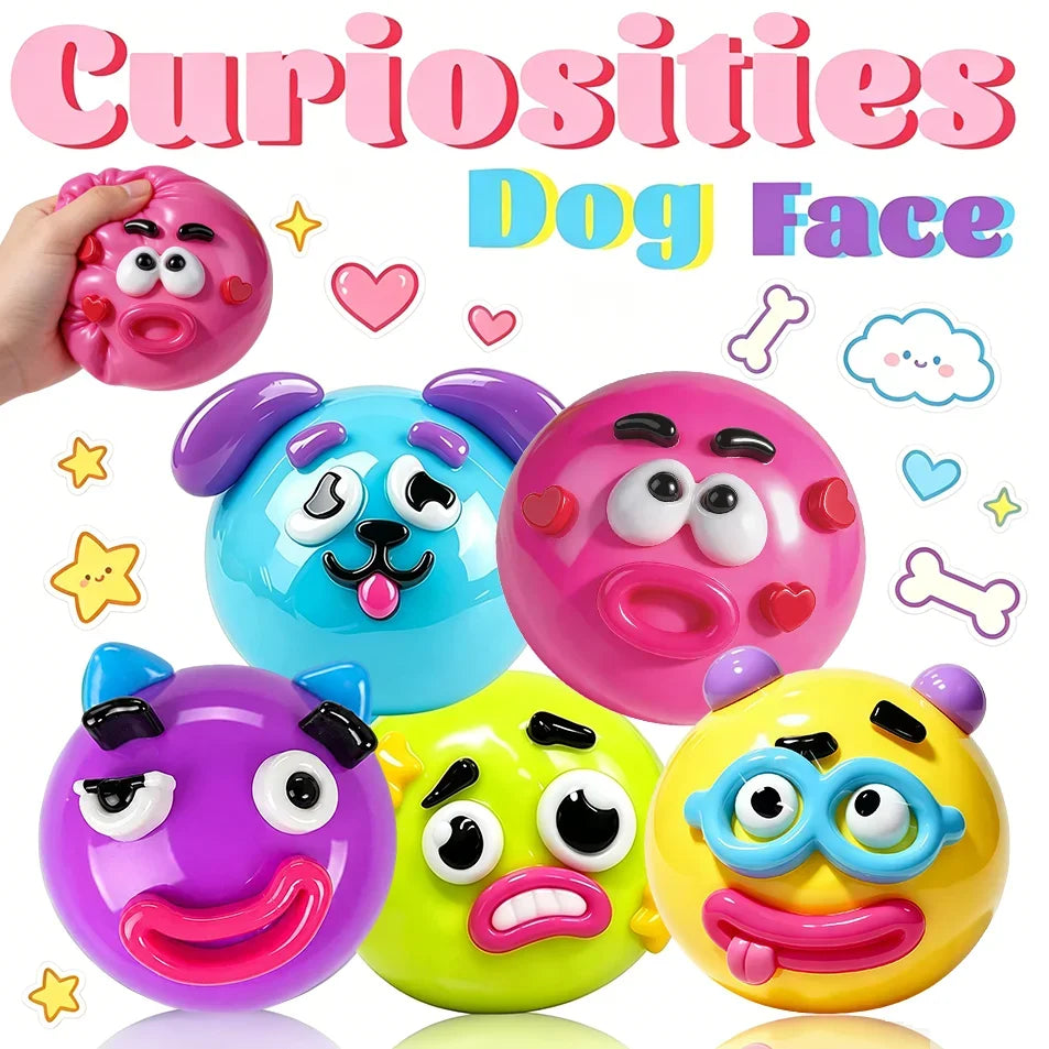 Hot NEW Smushers Squishy, Curiosities Dog Face Swap Squishy Toy, Soft Moldable Cute Slow Rise Squeeze Toy, Relaxing Sensory