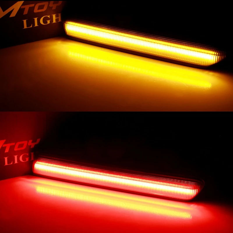 Gtinthebox Canbus Front Amber / Rear Red LED Car Bumper Side Marker Indicator Lights Fender Flare Light For 2004-2008 Acura TL