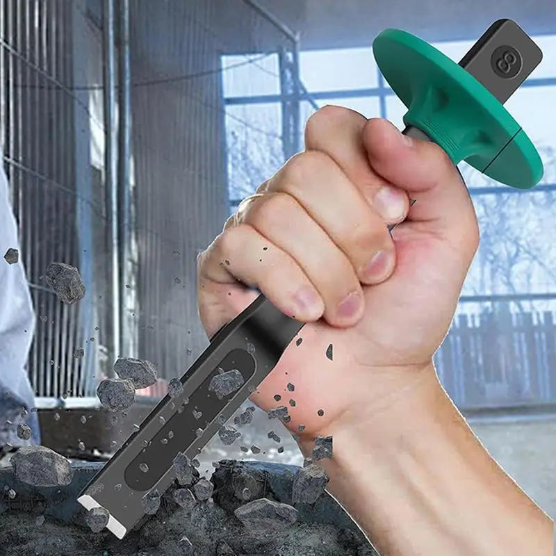 6/8/10/12in Industrial Grade Flat Chisel Chrome Vanadium Steel Forged Steel With Hand Guard Concrete Engraving Cut Tool