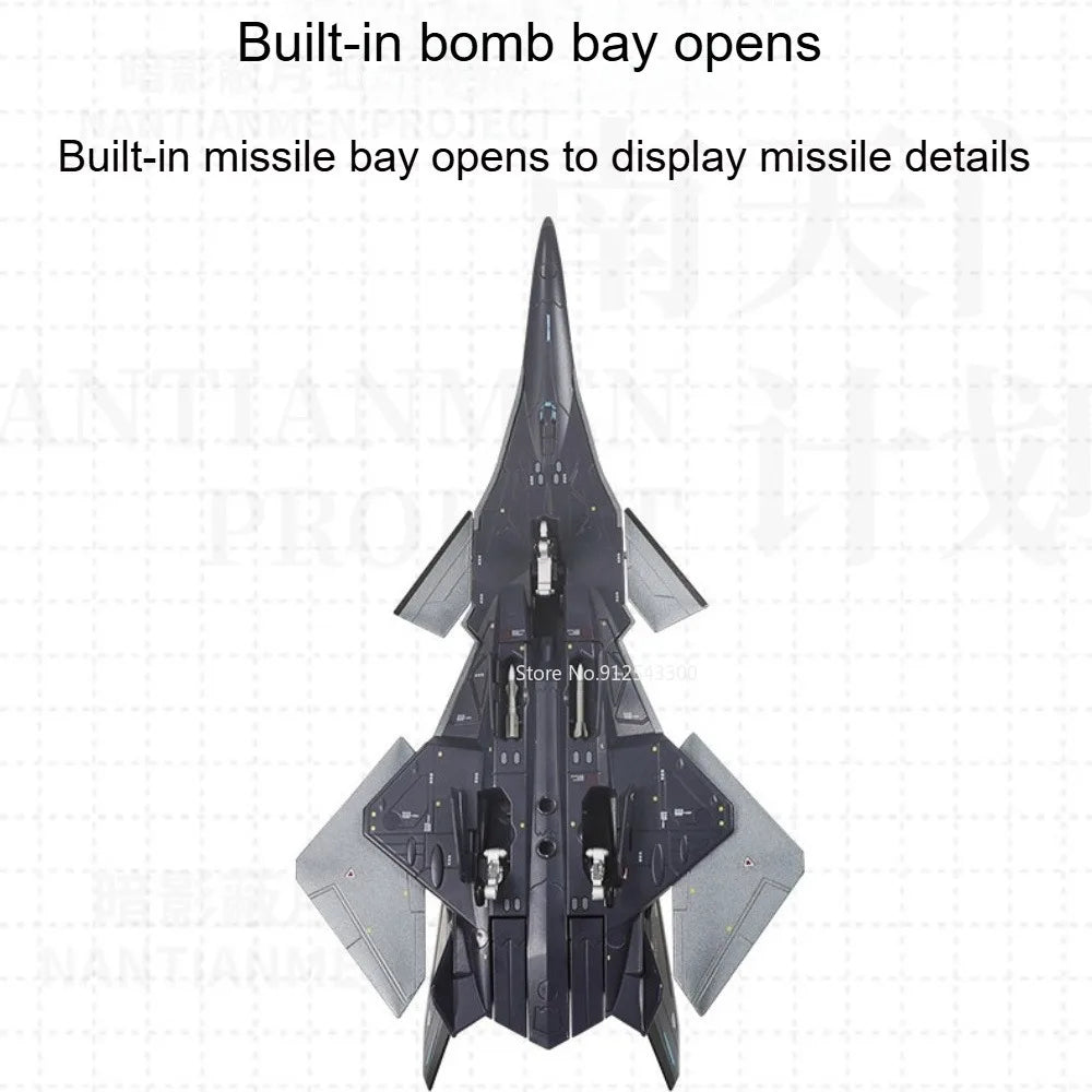 1:50 Scale BaiDi Aerospace Fighter Aircraft Model Toy Movable Parts Alloy Diecast Nimiature Models for Enthusiasts Holiday Gift