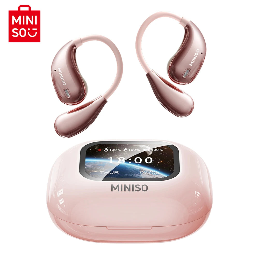 MINISO M95 AI Translator TWS Bluetooth Earphone with Mic Sports Wireless Headphones Long Battery Life Full Color Touch Screen