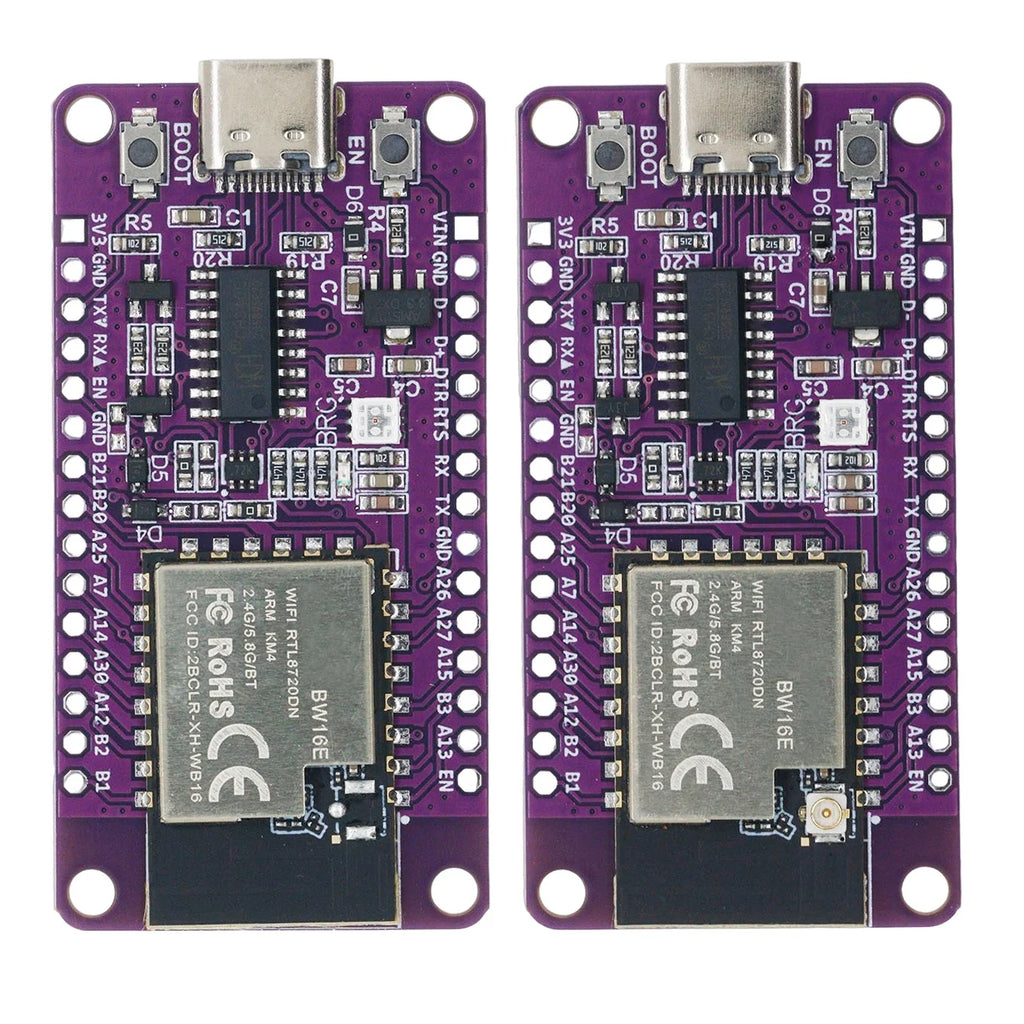 RTL8720DN dual band WiFi Bluetooth BLE module NICEMCU BW16 development board compatible Arduino