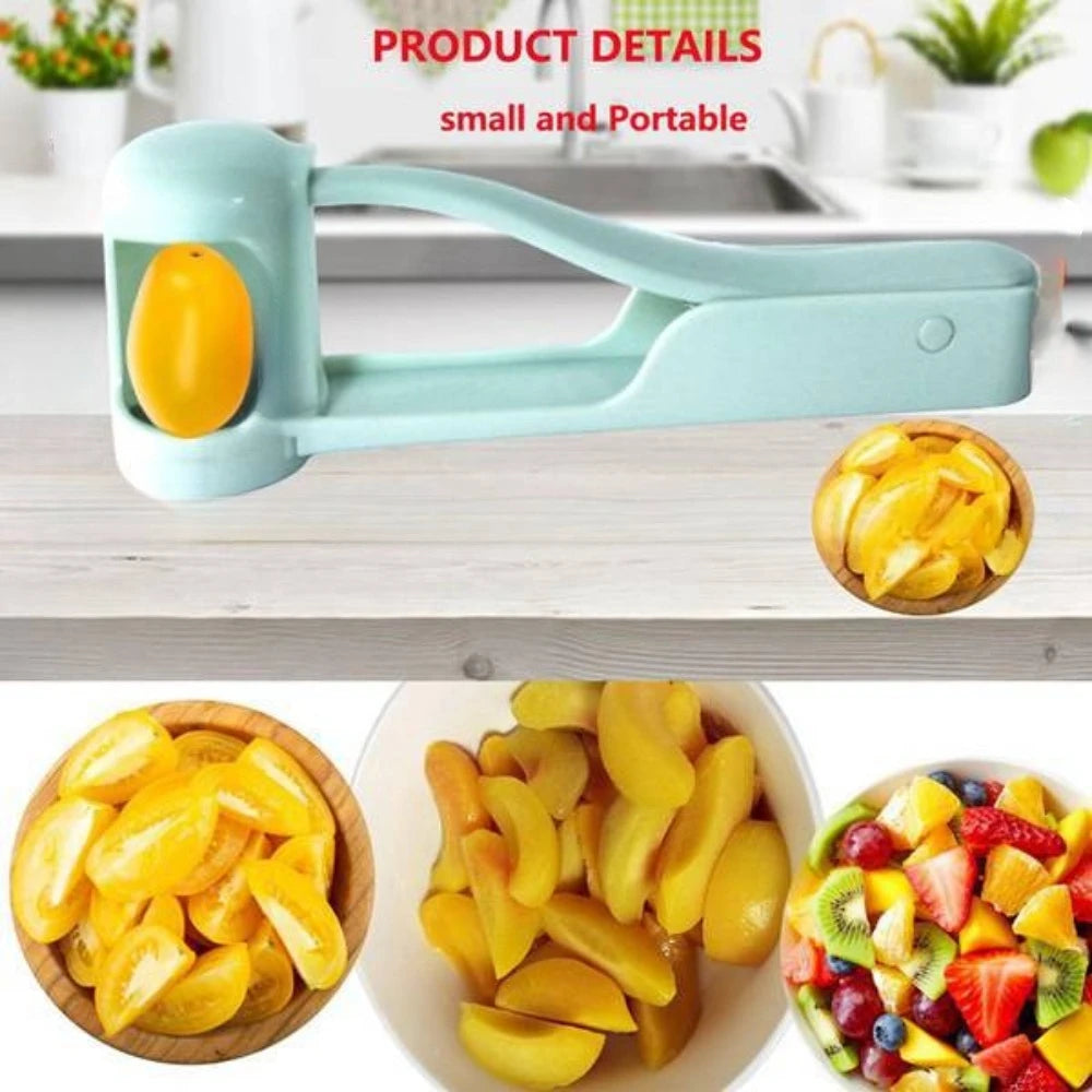 Portable Multi-Fruit Splitter Durable Cherry Tomato Grape Cutter Kids Friendly Kitchen Accessory for Household Daily Use