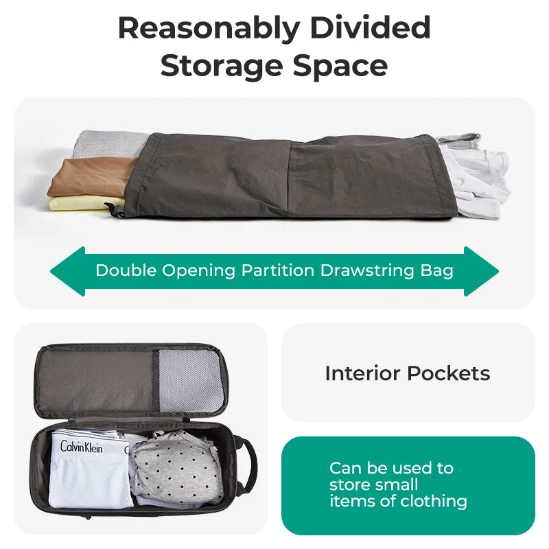 BAGSMART 6PC Compression Packing Cubes Large Capacity Travel Storage Bag Portable Luggage Organizers for Clothes