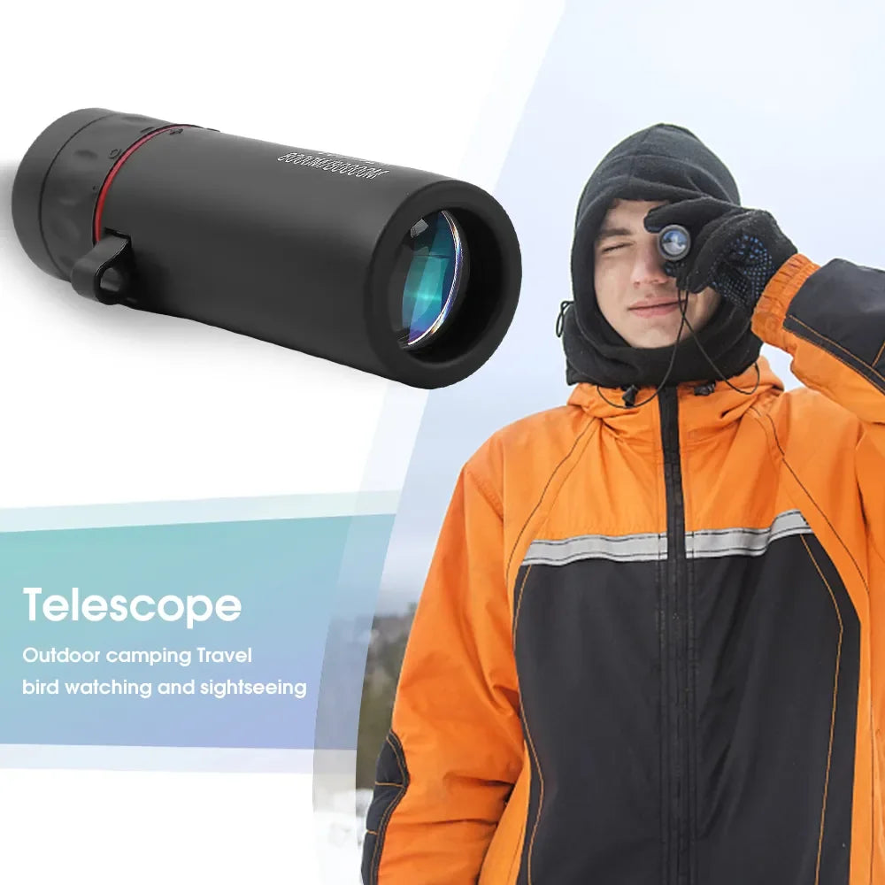3000x25 Adult Professional HD Remote Monocular & Pocket Mini Portable Telescope for Outdoor Camping and Hunting