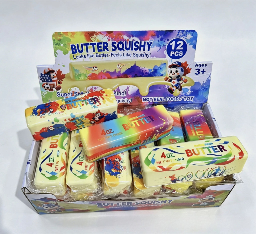 1/6/12pcs Soft Slow Rebound Butter Stick Realistic Silicone Squeeze Stress Relief Gadget Funny Anti-Anxiety ﻿Squeeze Party Gift