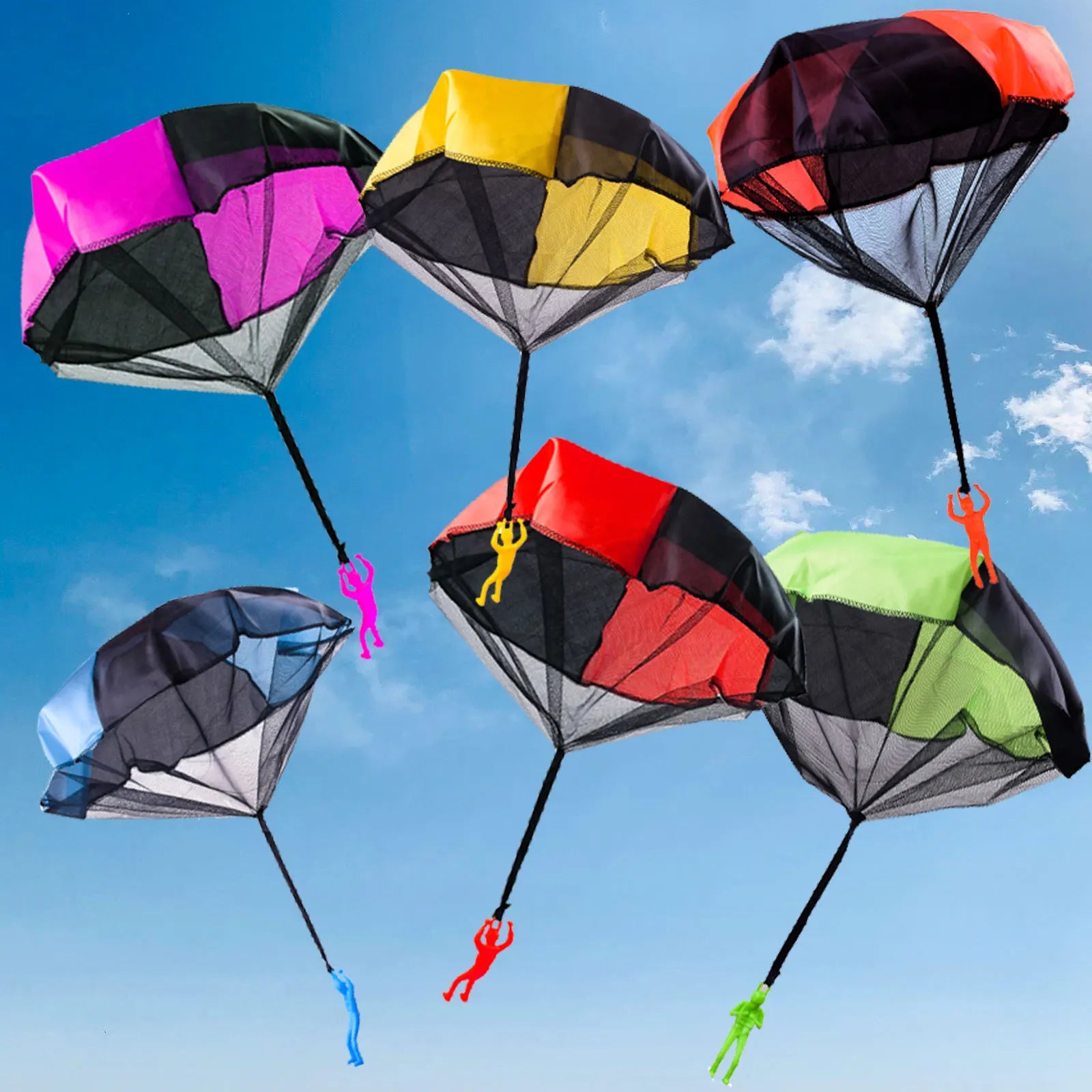 Children's Parachute Toy Tango Outdoor Flight Parachute Double Color Combination with Various New and Unique Colors, Unique, Eas