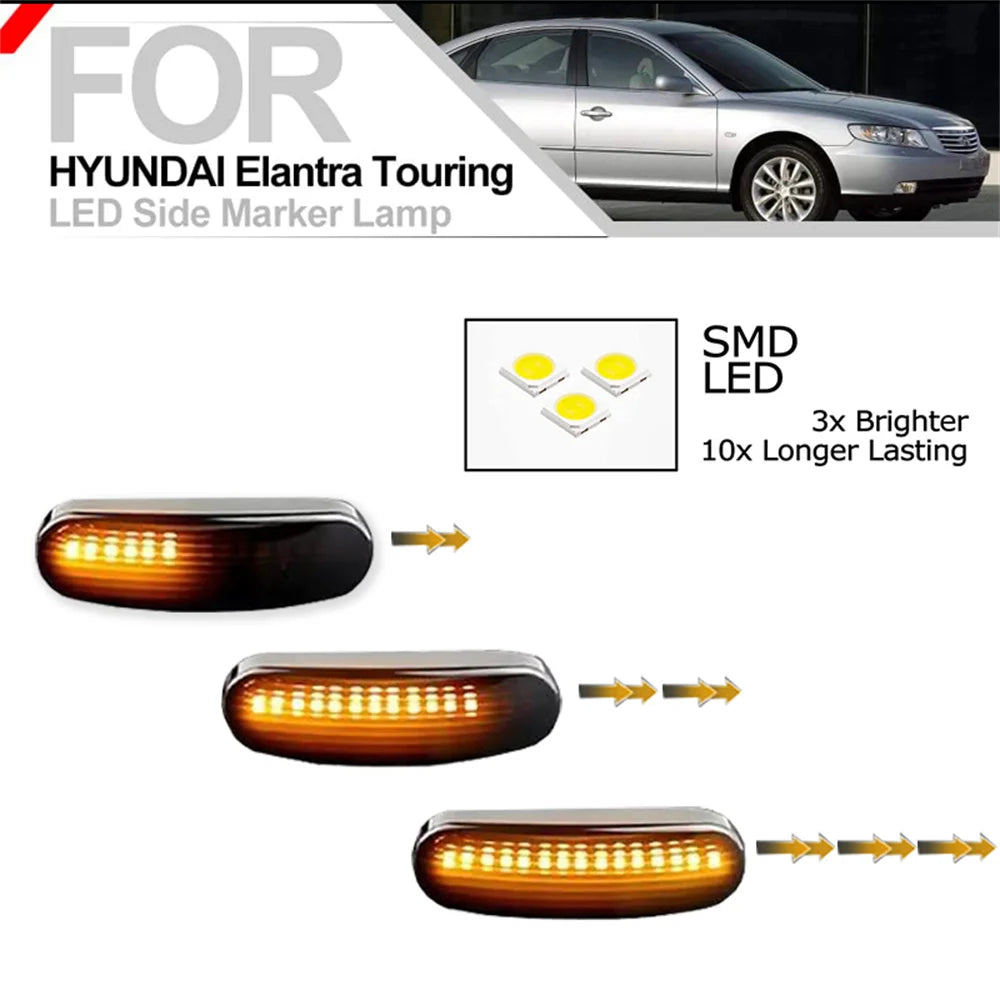 For Citroen Nemo For Peugeot Bipper For Fiat Abarth Doblo Linea Panda For Lancia Musa LED Front Side Marker Turn Signal Lights
