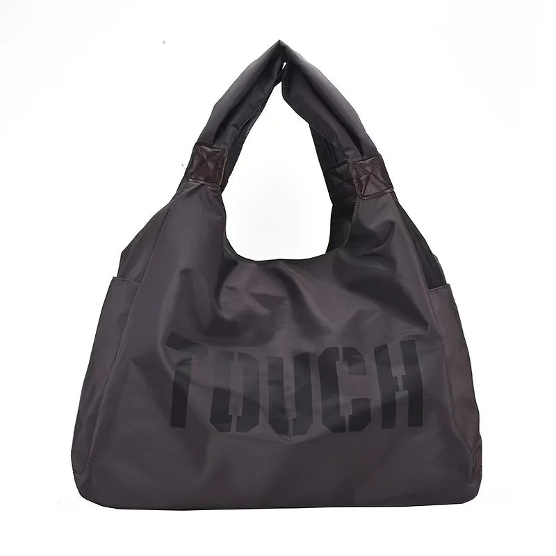 Large Capacity Minimalist Travel Shoulder Bags, Korean Style Letter Printed Men's Handbag, Fashionable and Versatile Women's Bag
