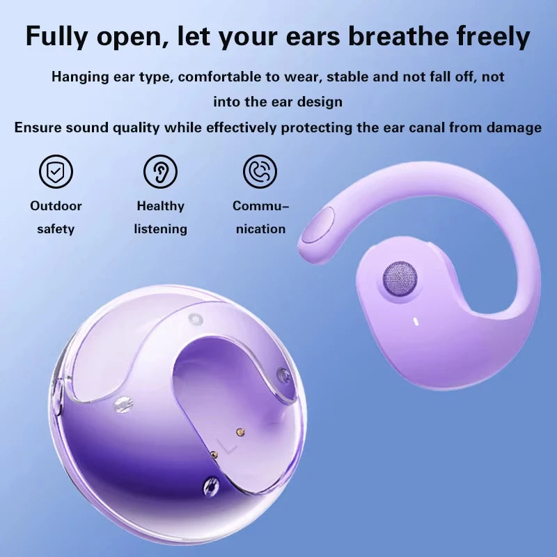 Lenovo AI Earphones Wireless Bluetooth Real-time Language Translation 144 Languages Ear Hanging Headphone Translator For Busine