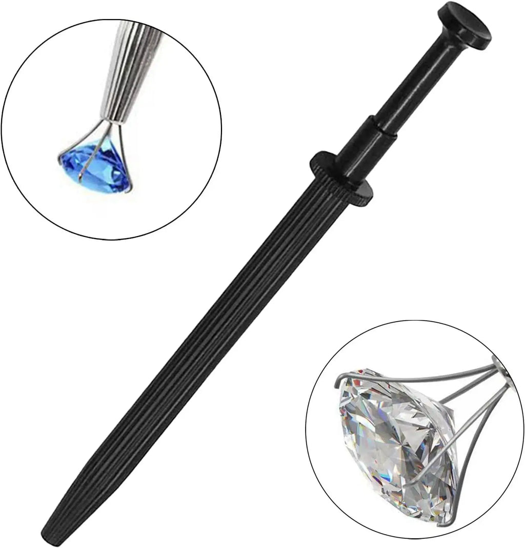 4 Prongs Claw Tweezers, Pick Up Tool for Jewelry IC Chip Electronic Components Nail Gem, Prong Holder Picker Ball Grabber Tool