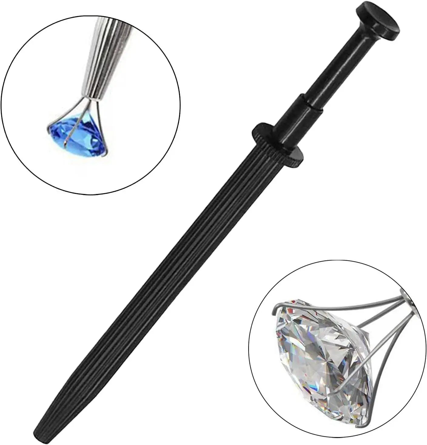 4 Prongs Claw Tweezers, Pick Up Tool for Jewelry IC Chip Electronic Components Nail Gem, Prong Holder Picker Ball Grabber Tool