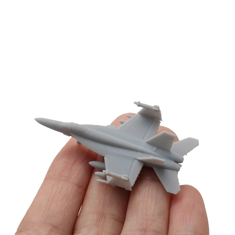 10PCS Model Length 7/26/45.5/52mm F-18E Super Hornet Shipborne Attacking Aircraft Folded Wing Children Interactive Military Toys