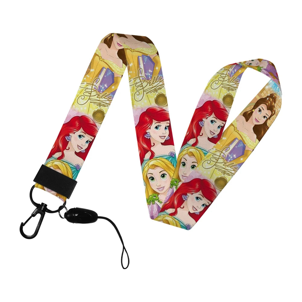 Disney Princess New Arrival Card Holder Student Keychain Girl Bus Metro Protective Case School Card Cover Kid Personalized Gifts