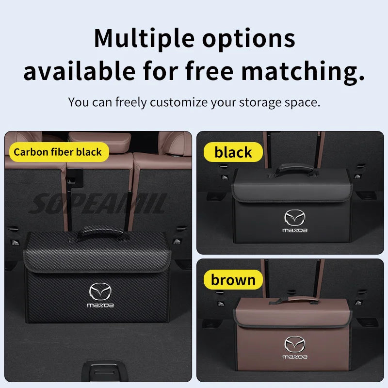 Car Trunk Organizer Box Tailbox Stowing Tidying Storage Bag For Mazda 3 6 SKYACTIV Axela Atenza CX30 CX60 CX70 CX80 CX3 CX5 CX9