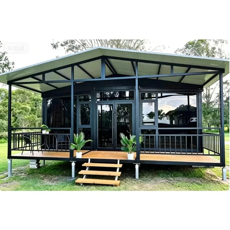 CE ISO Certified Luxury Expandable Container House Prefabricated Mobile Home Hurricane Resistant Foldable Modular for Living