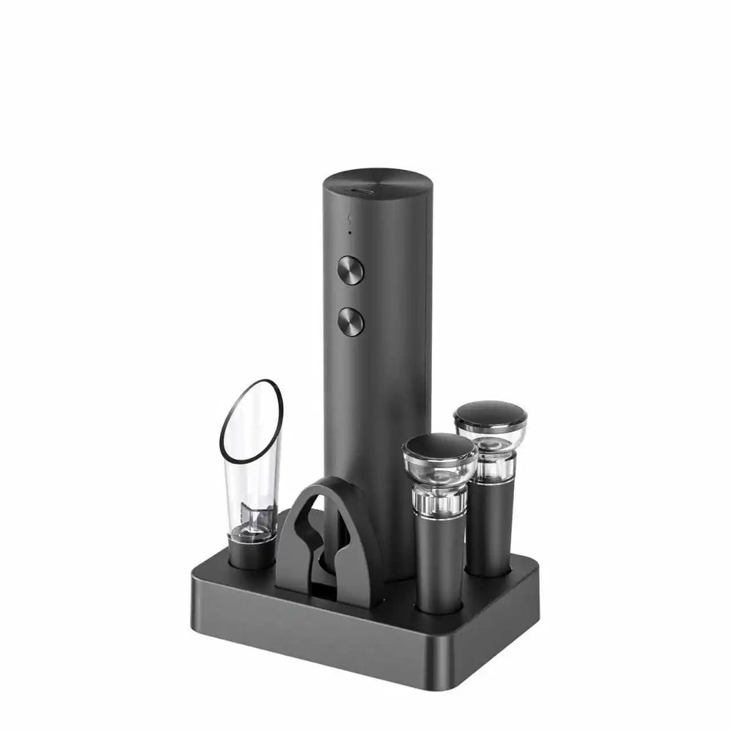 Electric Wine Opener Set Household Fully Automatic Corkscrew with Decanter Wine Tool Kit for Easy Drinking Wine Bottle Opener