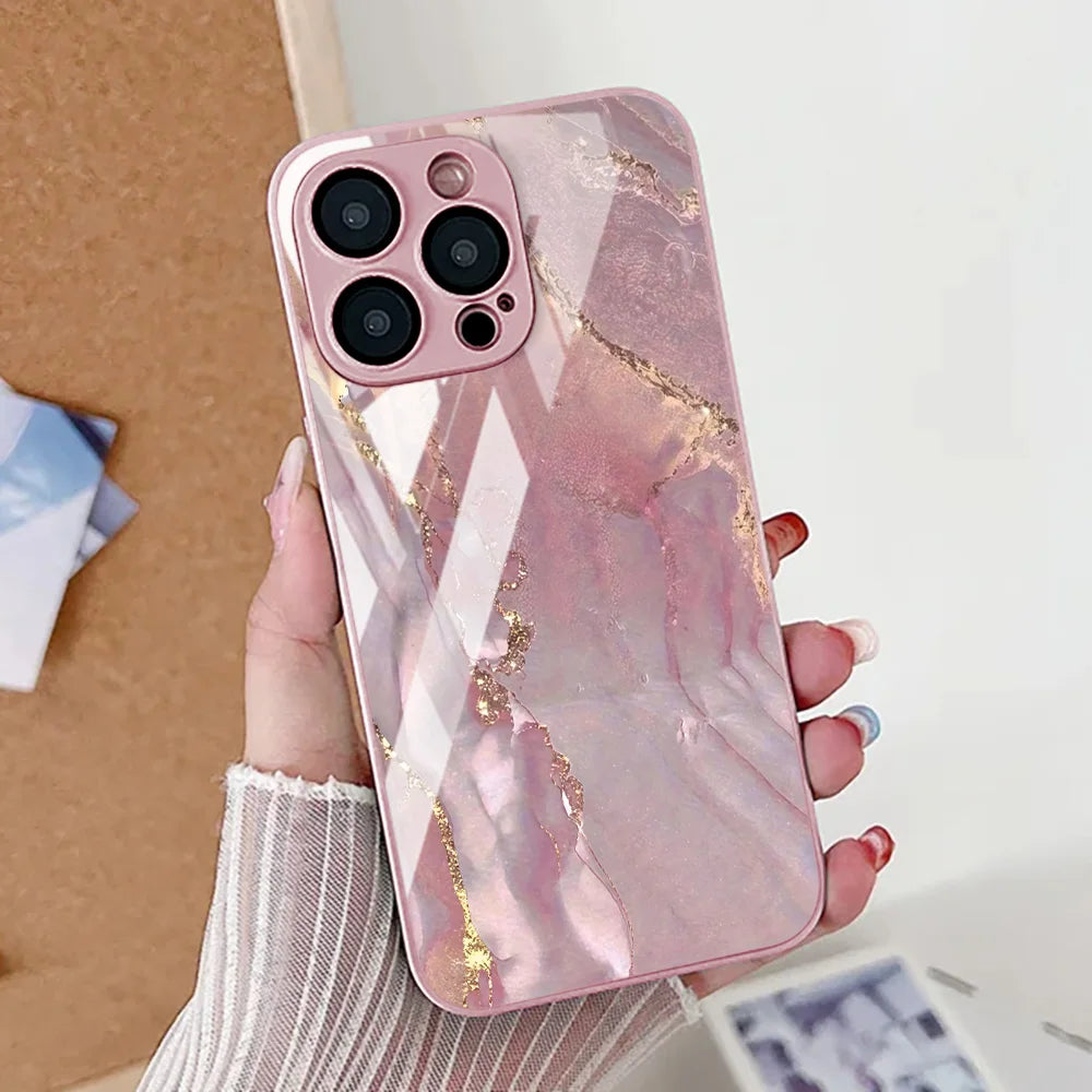 Marble Pattern Phone Case For Samsung Galaxy S25 S24 S23 Ultra Case A56 A17 A55 A16 A26 A54 A53 A34 A36 S21 FE Shockproof Cover