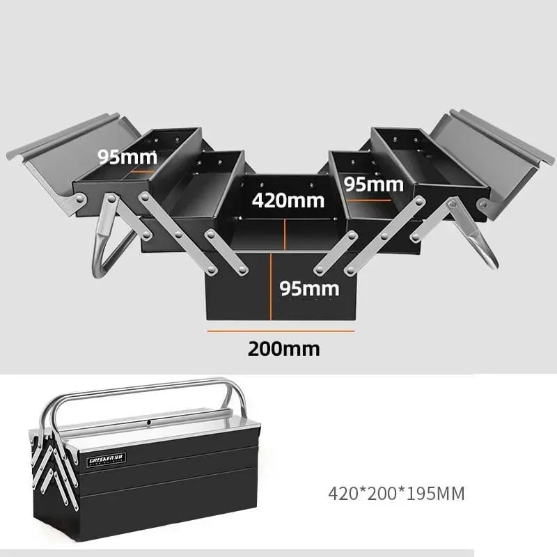 Car Mechanic Tools Organizer Box Electrician Storage Parts Tool Boxes Drawers Multifunctional Case Accessories Metal Briefcase