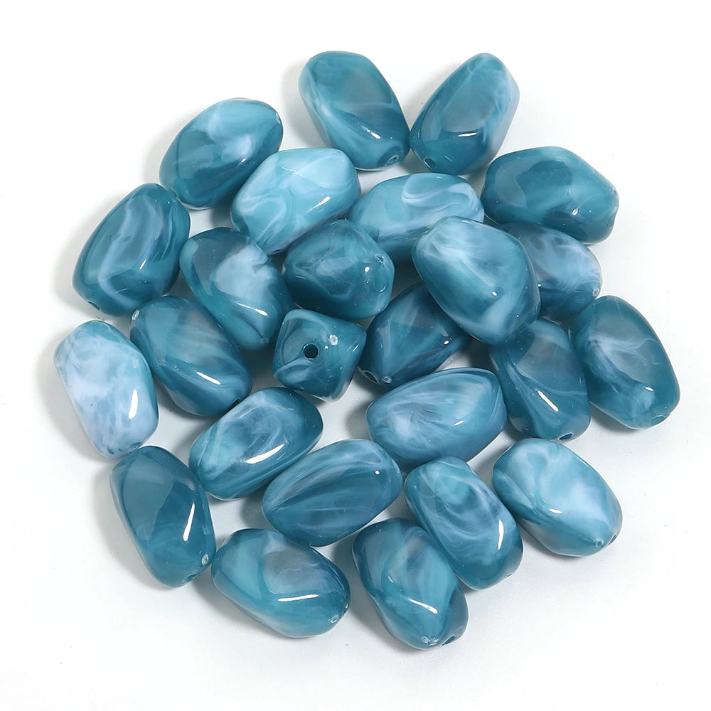 20pcs 12x21mm Irregularity Acrylic Beads Spacer Loose Beads For Jewelry Making DIY Bracelet Earrings Accessories