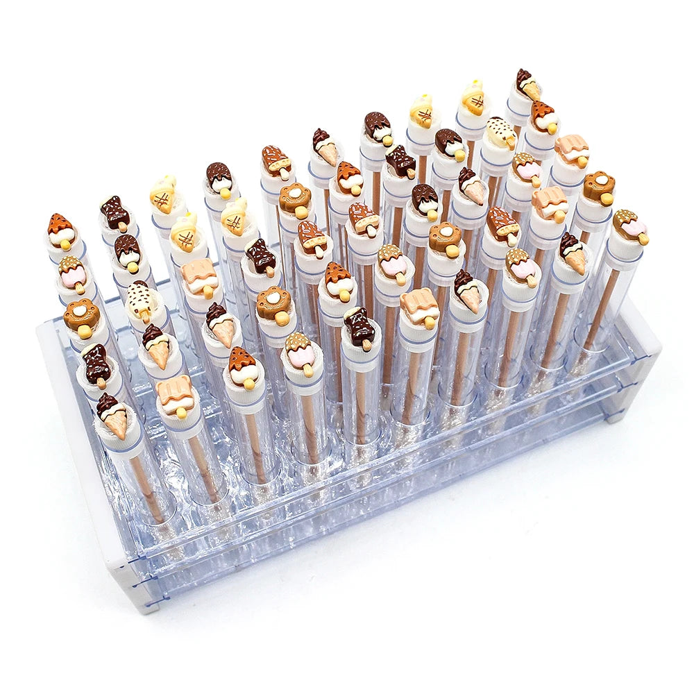 10/50PCS Ice-Cream Dust-Proof Eyelash Brush Tube Reusable Lash Mascara Wand Case Eyebrow Comb Makeup Applicators Container