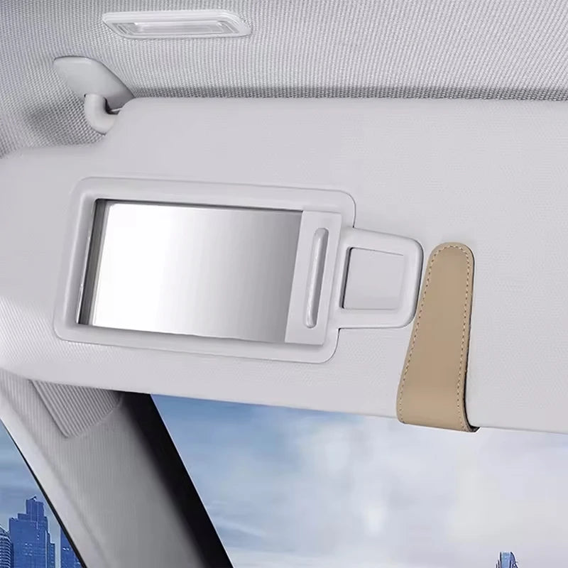 For Audi Sline A4 A3 A6 TT S4 S5 S6 A1 A2 A5 A7 A8 Q1 Q2 Q3 Q4 Q5 Q6 Q7  Car Leathers Glasses Clip Sun Visor Sunglasses Card Box