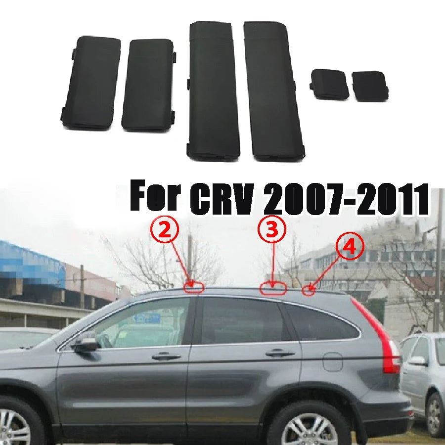 A77T-6PCS Car Roof Luggage Rack Cap Delete Remove Cover For Honda CRV CR-V 2007 2008 2009-2011 Front Rear Middle Accessories