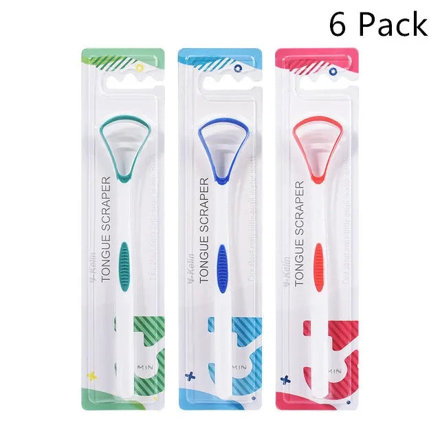 1/6Pcs Pack Tongue Brush Tongue Cleaner Scraper Cleaning Tongue Scraper For Oral Care Oral Hygiene Keep Fresh Breath