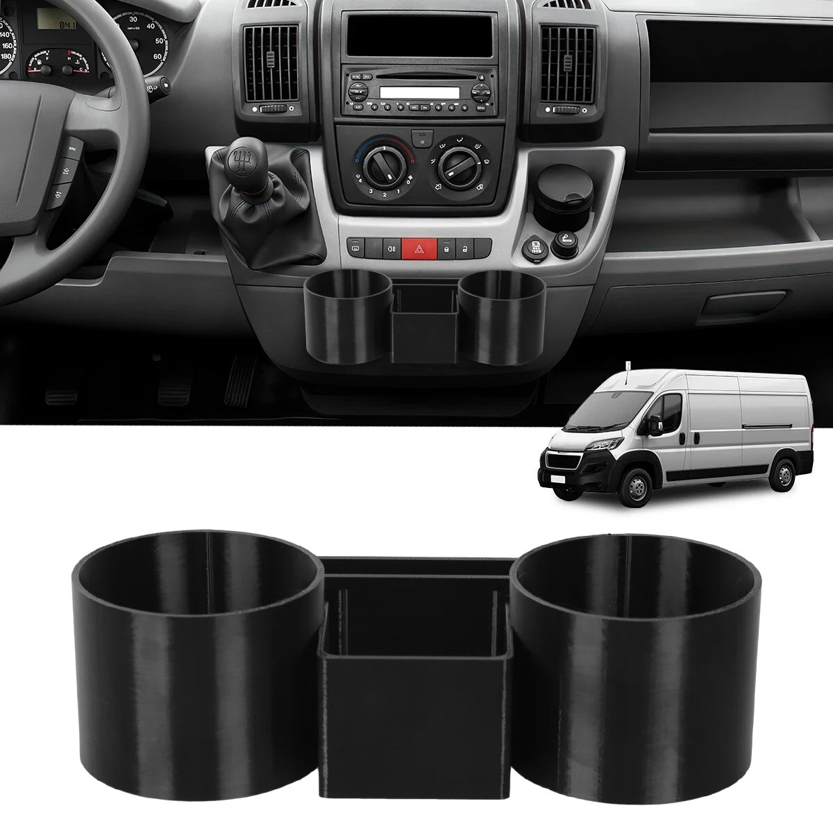 Car Inside Coffee Storage Holder Automobile Dual Cup Holder For  Fiat Ducato Peugeot Boxer Citroen Relay Van Centre 2007+