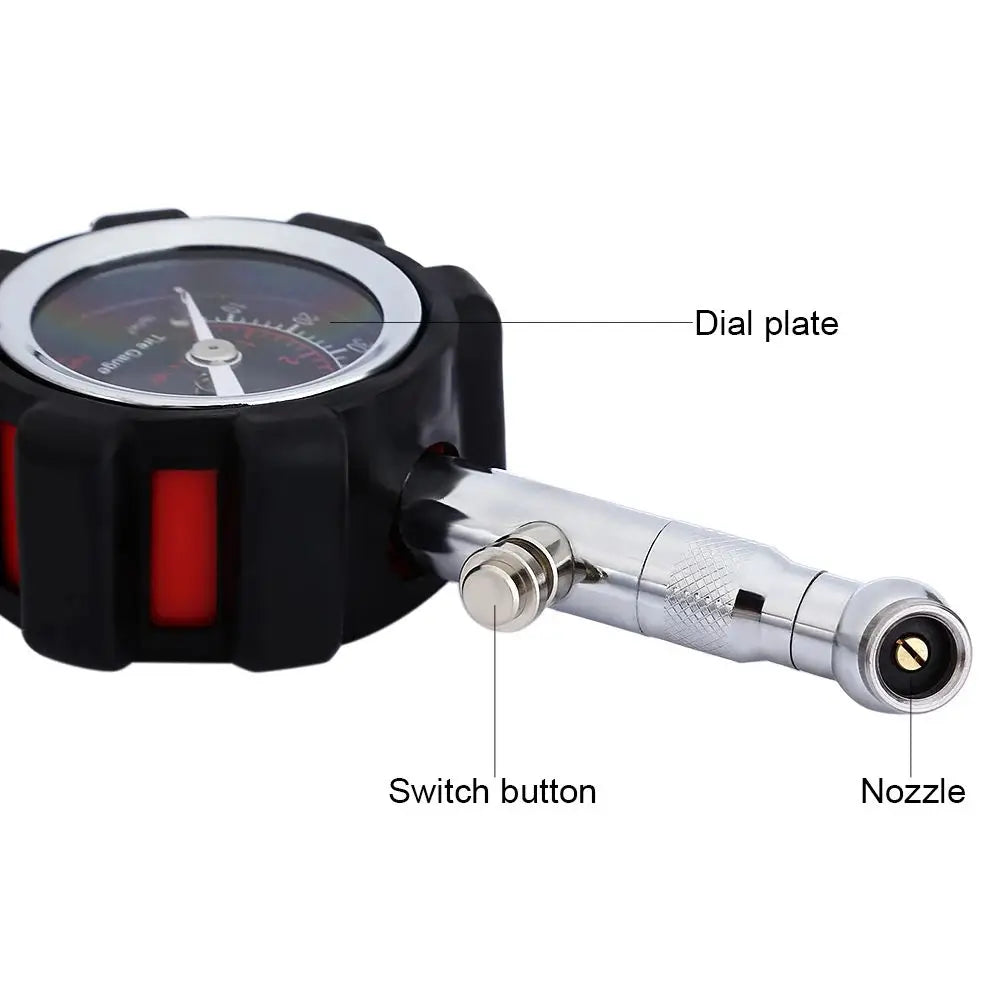 High Accuracy Tire Pressure Gauge Tyre Gauge Black 100 psi for Accurate Car Air Pressure for Car Truck and Motorcycle