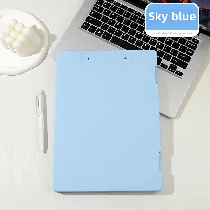 A4 Transparent File Box High Aesthetic Student Test Paper Simple Large Capacity Storage Box Writing Board Office Supplies