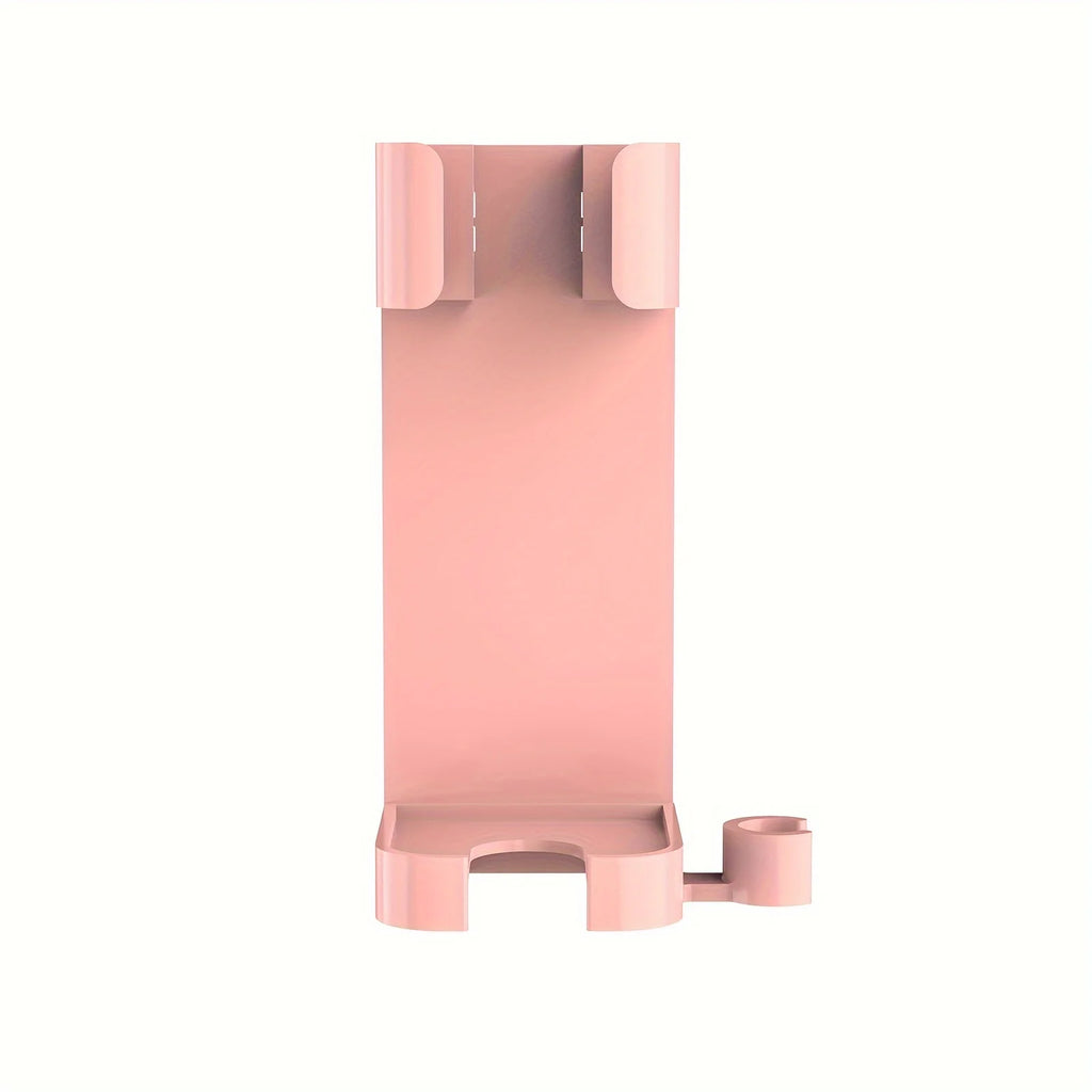 1pc universal wall bracket, plastic storage rack for styling tools and hair dryers, bathroom storage space with cable management